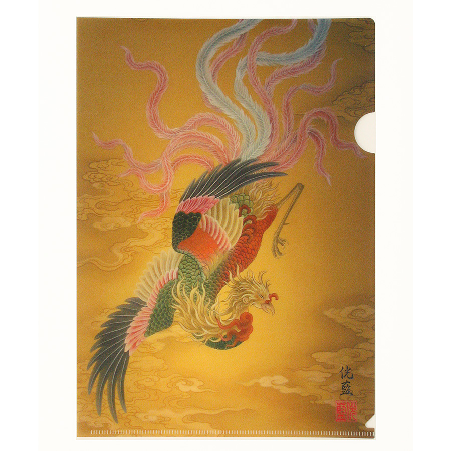 木彫刻師仏画師 菊池侊藍 画 鳳凰クリアファイル | 和柄ショップ