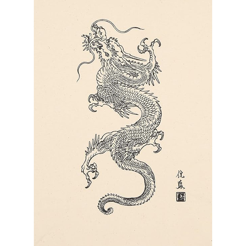 トートバッグ 昇龍（ナチュラル） | 和柄ショップ 雲慶｜伝統と現代が